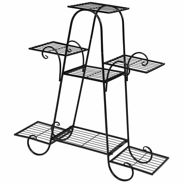 7 Tier Metal Patio Plant Stand, Patio Plant Stands