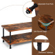 Industrial Rustic Accent Coffee Table