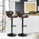 Set of 2 Adjustable Bar Stools Swivel Bar Chairs Pub Kitchen