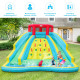 Double Side Inflatable Water Slide Park with Climbing Wall for Outdoor Without Blower