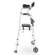 Foldable Aluminum Alloy Frame Wheel Walker With Seat and Armrest Pad