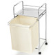 Laundry Hamper Basket Cart with Shelf and Removable Bag