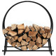 30-Inch Tubular Steel Log Hoop Firewood Storage Rack