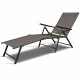 2 Pieces Patio Furniture Adjustable Pool Chaise Lounge Chair Outdoor Recliner 