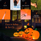 Halloween 7.5 Feet Inflatable Pumpkin Combo with Witch Black Cat