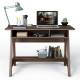 Computer Desk Home Office Writing Workstation with Flip Top Compartment