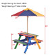 4 Seat Kids Picnic Table with Umbrella