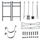 30 Inch Firewood Rack with 4 Tool Set Kindling Holders for Indoor and Outdoor