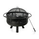 30 Inch Patio Round Fire Pit with  Fire Poker Cooking Grill
