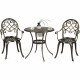 3 Pieces Outdoor Set Patio Bistro with Attached Removable Ice Bucket
