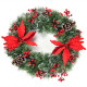 Pre-lit Snow Flocked Christmas Wreath with 50 LED Lights