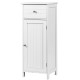 Wooden Bathroom Floor Storage Cabinet with Drawer and Shelf