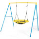 Swing Set with 40” Saucer Tree Swing & Heavy Duty A-Frame Metal Swing Stand Combo