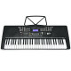 61-Key Electronic Keyboard Piano with Lighted Keys and Bench