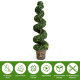 2-Set 4 Feet Artificial  Décor Green Boxwood Spiral Tree
