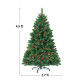 4.5 ft Pre-lit Hinged Christmas Tree with 300 LED Lights