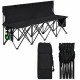 Folding 4 Seats Sports Sideline Bench Outdoor with Side Bag