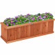 3 Feet x 3 Inch Wooden Decorative Planter Box for Garden Yard and Window 