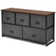Wood Dresser Storage Organizer Unit Side Table Display 