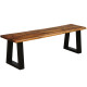 Solid Acacia Wood Patio Bench Dining Bench Seating Chair