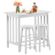 3-Piece Counter Height Breakfast Table with 2 Stools