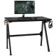 Ergonomic PC Computer Gaming Desk with Cup Holder Headphone Hook