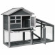 Wooden Chicken Coop with Ventilation Door and Removable Tray for Indoor and Outdoor
