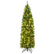 6.5 Feet Pre-lit Hinged Pencil Christmas Tree