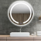 20 Inch LED Touch Button Wall Mount Bathroom Round Mirror