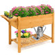 Elevated Planter Box Kit with 8 Grids and Folding Tabletop