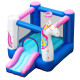 Inflatable Slide Bouncer with Basketball Hoop for Kids Without Blower