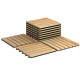10 Pieces 12 x 12 Inch Acacia Wood Interlocking Tile Flooring