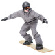 Winter Sports Snowboarding Sledding Skiing Board with Adjustable Foot Straps