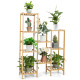 Bamboo 9-Tier Plant Stand Utility Shelf Free Standing Storage Rack Pot Holder