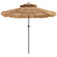 9 Feet Thatched Tiki Umbrella with 8 Ribs