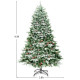 6.5 Feet Pre-lit Snow Flocked Hinged Artificial Christmas Tree