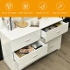 6-Drawer Freestanding Storage Cabinet with Metal Handles
