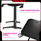 55 Inches T-Shaped Gaming Desk with Full Desk Mouse Pad and Gaming Handle Rack