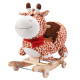 Kids Giraffe Rocking Horse Rider Baby Stroller with Wheels