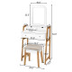 Makeup Vanity Table Dressing table and Cushioned Stool Set
