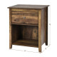 Nightstand Side Coffee Table Storage Drawer Antiqued