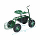 Extendable Handle Garden Cart Rolling Wagon Scooter