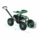 Heavy Duty Garden Cart with Tool Tray and 360 Swivel Seat