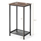 2-Tier Industrial Side End Accent Telephone Table