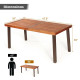 Rectangular Acacia Wood Rustic Dining Furniture Table 