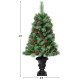 4 Feet Christmas Entrance Tree with Pine Cones