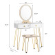 Industrial Makeup Dressing Table with 3 Lighting Modes