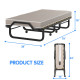 Folding Rollaway Bed Extra Guest with Memory Foam Mattress