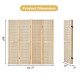 4-Panel Pegboard Display 5Feet Tall Folding Privacy Screen for Craft Display Organized
