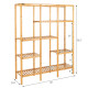 Multifunctional Bamboo Shelf Storage Organizer Rack